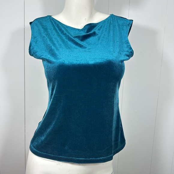 Banana Republic Factory Tops - NWT Banana Republic Women’s Sz S Green Velvet Tank Sleeveless Top Tunic